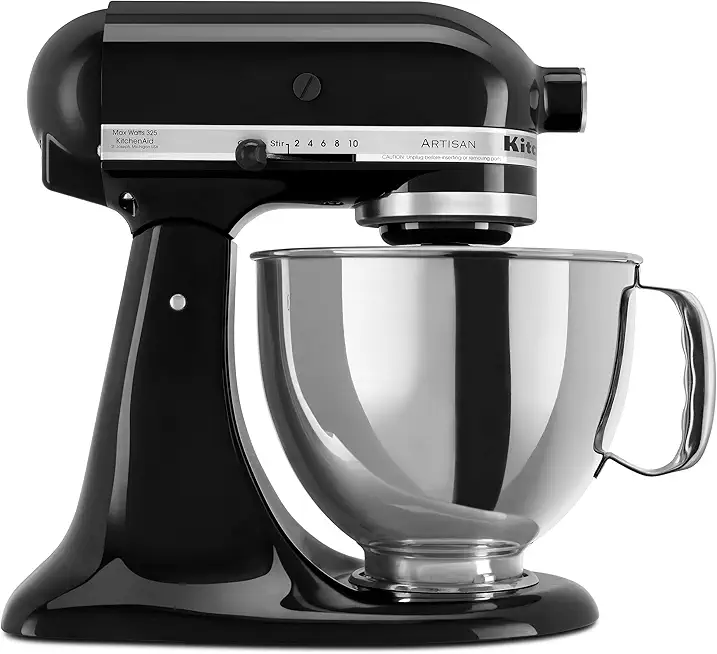 KitchenAid Artisan Series 5 Quart Tilt Head Stand Mixer with Pouring Shield KSM150PS, Onyx Black