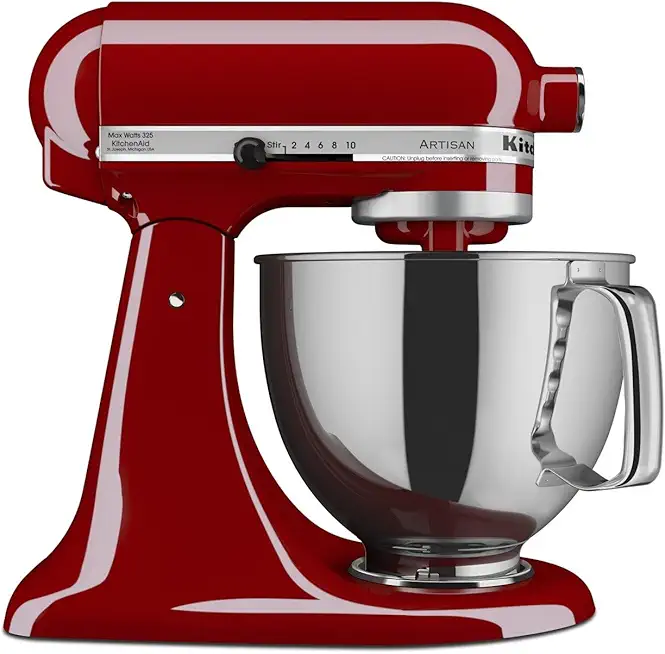 KitchenAid KSM150PSER Artisan Tilt-Head Stand Mixer with Pouring Shield, 5-Quart, Empire Red