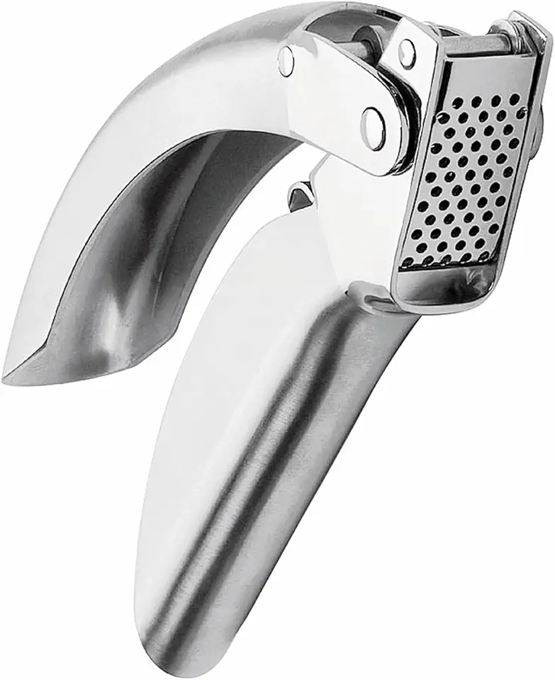 Kuhn Rikon Epicurean Garlic Press, Stainless Steel, 6.5 x 1 x 1.5 inches, Silver