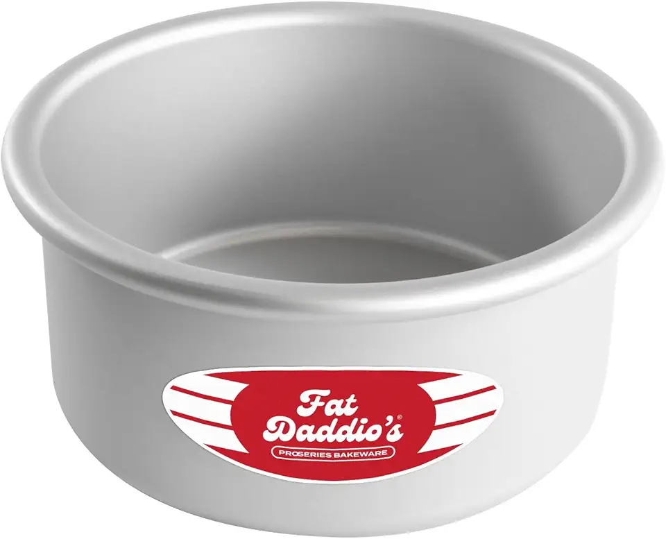 Fat Daddio&#x27;s PRD-63 Anodized Aluminum Round Cake Pan, 6 x 3 inch