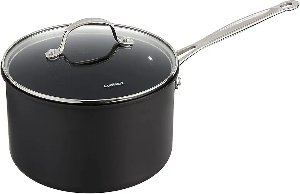 Cuisinart 6194-20 Chef&#x27;s Classic 4-Quart Nonstick-Hard-Anodized, Saucepan w/Cover