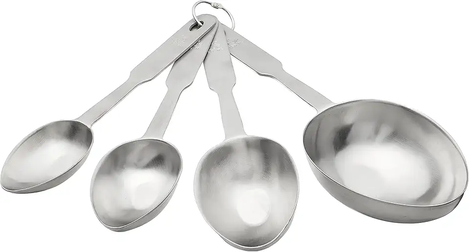 Norpro Stainless Steel 4 Pc Measuring Cup Scoop Shaped Set Metric Equivalents, Silver, 10.5 x 3.5 x 2 inches