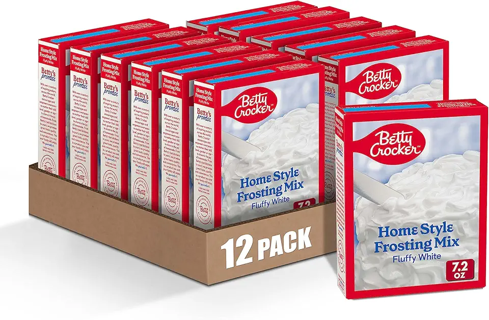 Betty Crocker HomeStyle Fluffy White Frosting Mix, 7.2 oz. (Pack of 12)