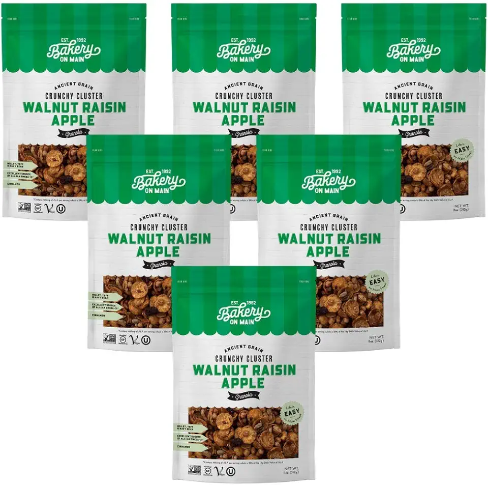 Bakery On Main Gluten Free Non GMO Granola, Walnut Raisin Apple, 11 Ounce (Pack of 6), (600)