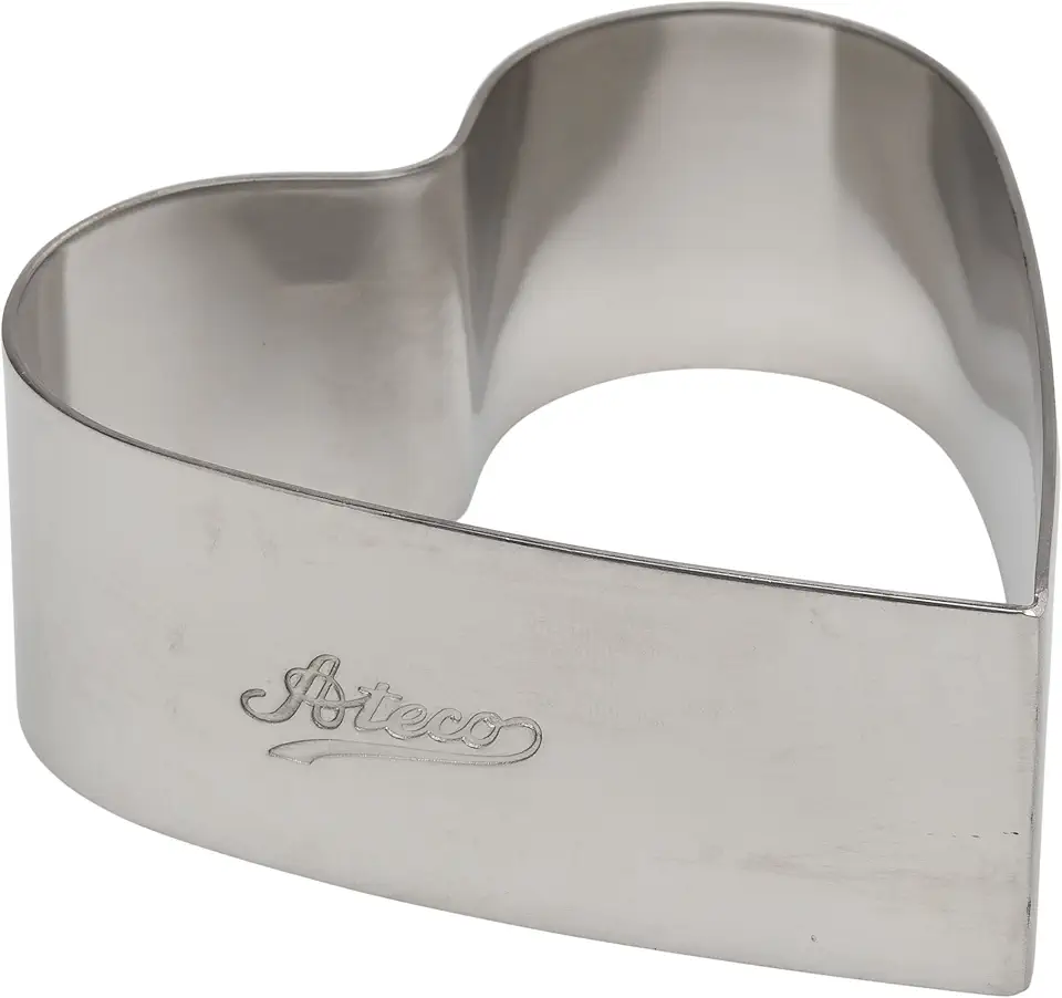 Ateco Heart Stainless Steel Form, 3 by 1.4-Inches High