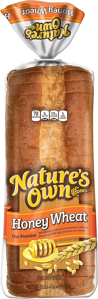 Nature&#x27;s Own Honey Wheat, Honey Wheat Sandwich Bread, 20 oz Loaf