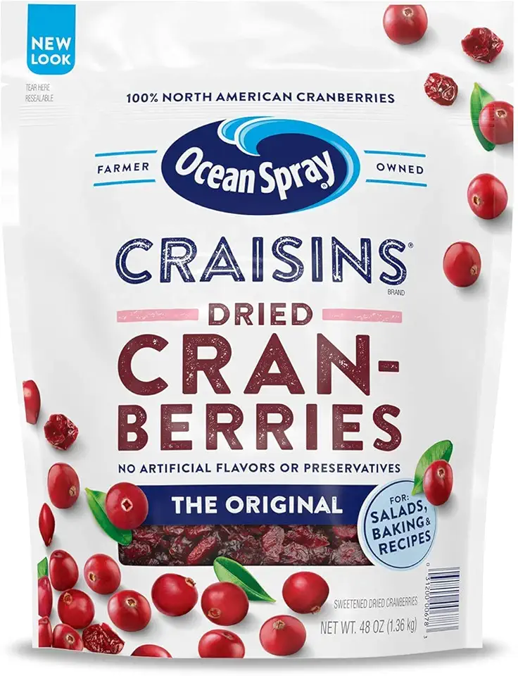 Ocean Spray Craisins Dried Cranberries, Original, 48 Ounce