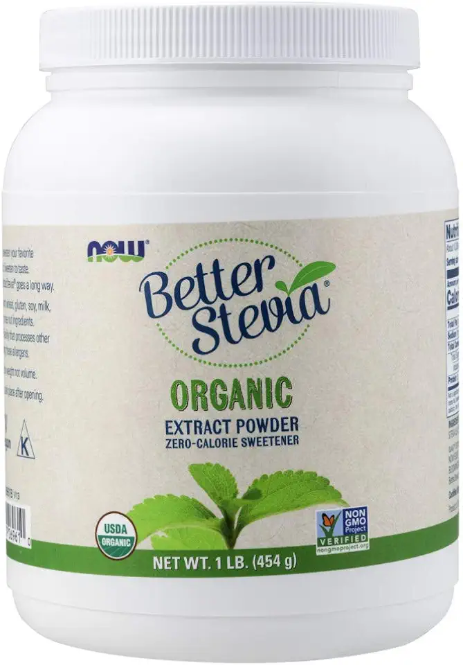 Now Foods Better Stevia Certified Organic Extract Powder 1 Lb (454 G) Powder