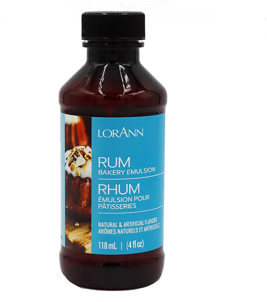 LorAnn Oils Rum Bakery Emulsion: Realistic Rum Flavor, Ideal for Enhancing Boozy Notes in Baked Goods, Gluten-Free, Keto-Friendly, Rum Extract Alternative Essential for Your Kitchen