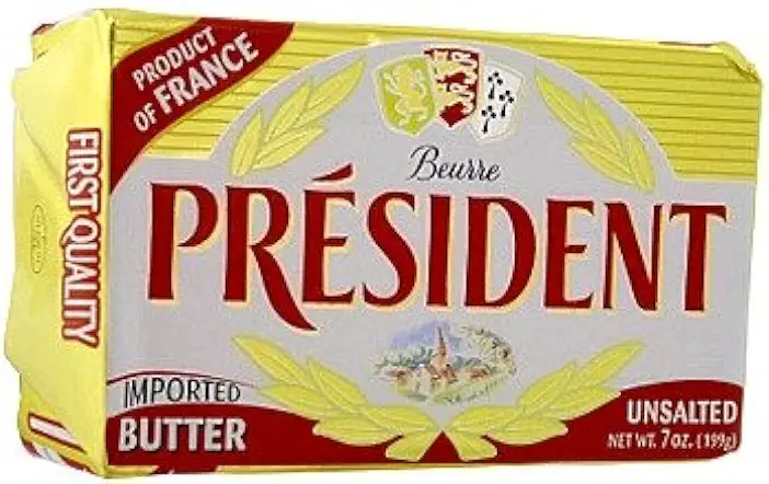 (pack of 4) President Unsalted Butter in Foil (7 oz / 199 g)