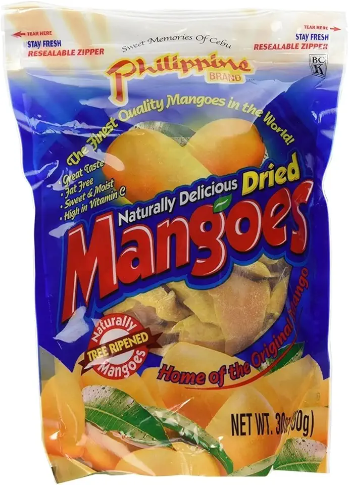 Phillippine Brand Naturally Delicious Dried Mangoes Tree Ripened Value Bag 30 Ounces