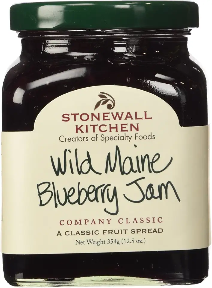 Stonewall Kitchens Wild Maine Blueberry Jam 12.5 -Ounce Jars (Pack of 6)