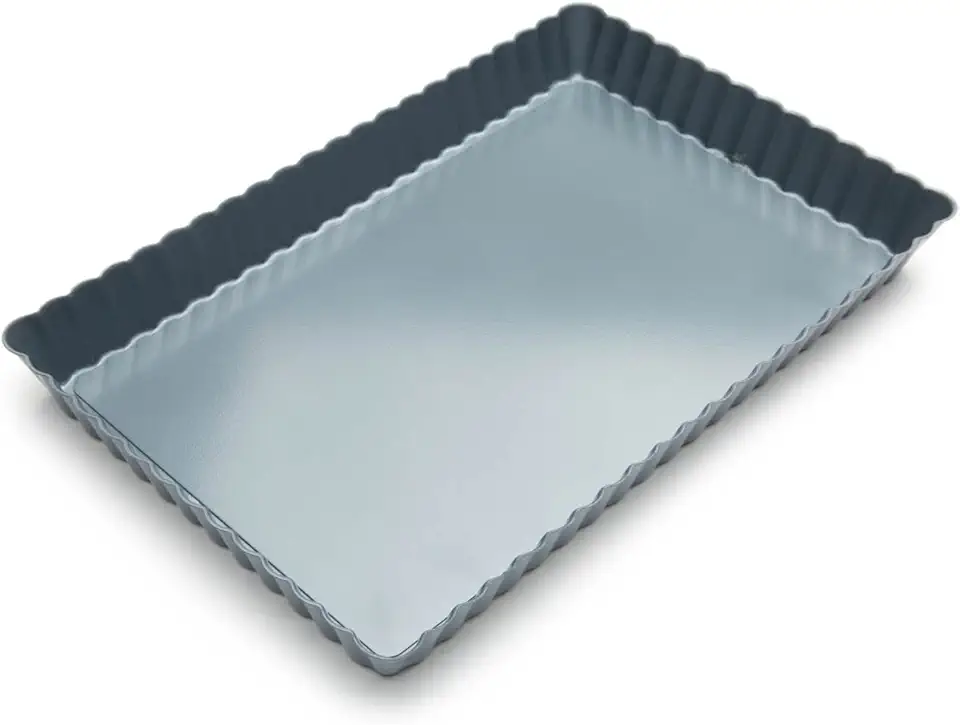 Fox Run Rectangular Loose Bottom Tart/Quiche Pan, Preferred Non-Stick, 11-Inch