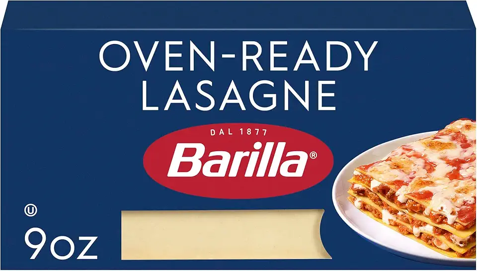 Barilla Oven-Ready Lasagne, 9 oz. Box - Pasta Made with Durum Wheat Semolina - Kosher Certified Pasta