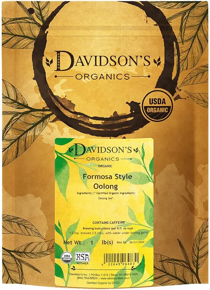 Davidson&#x27;s Organics, Formosa Style Oolong, Loose Leaf Tea, 16-Ounce Bag