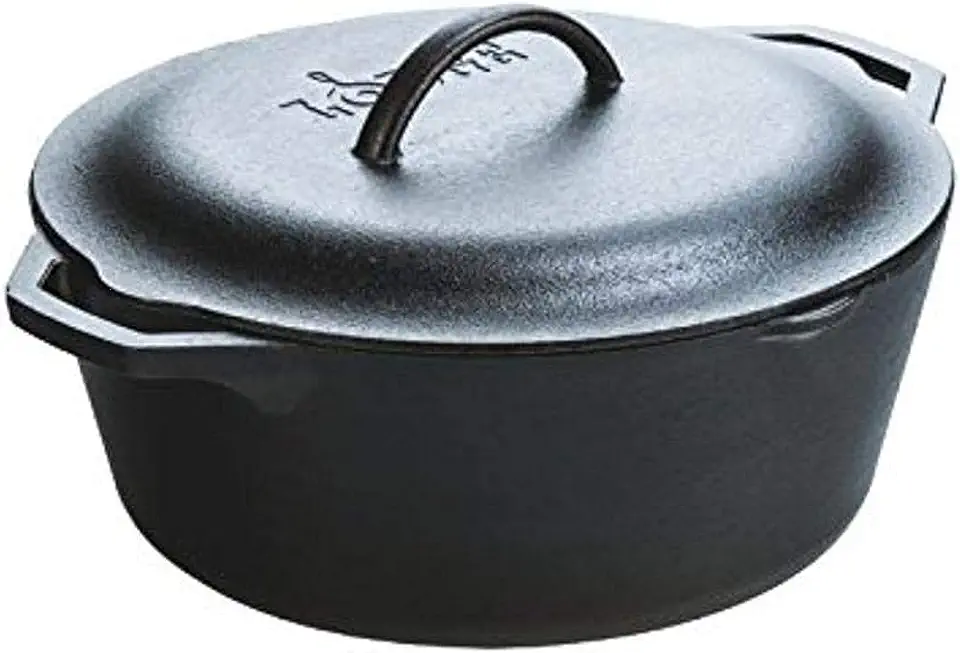 Lodge Cast Iron Serving Pot Dutch Oven with Dual Handles, Pre-Seasoned, 7-Quart