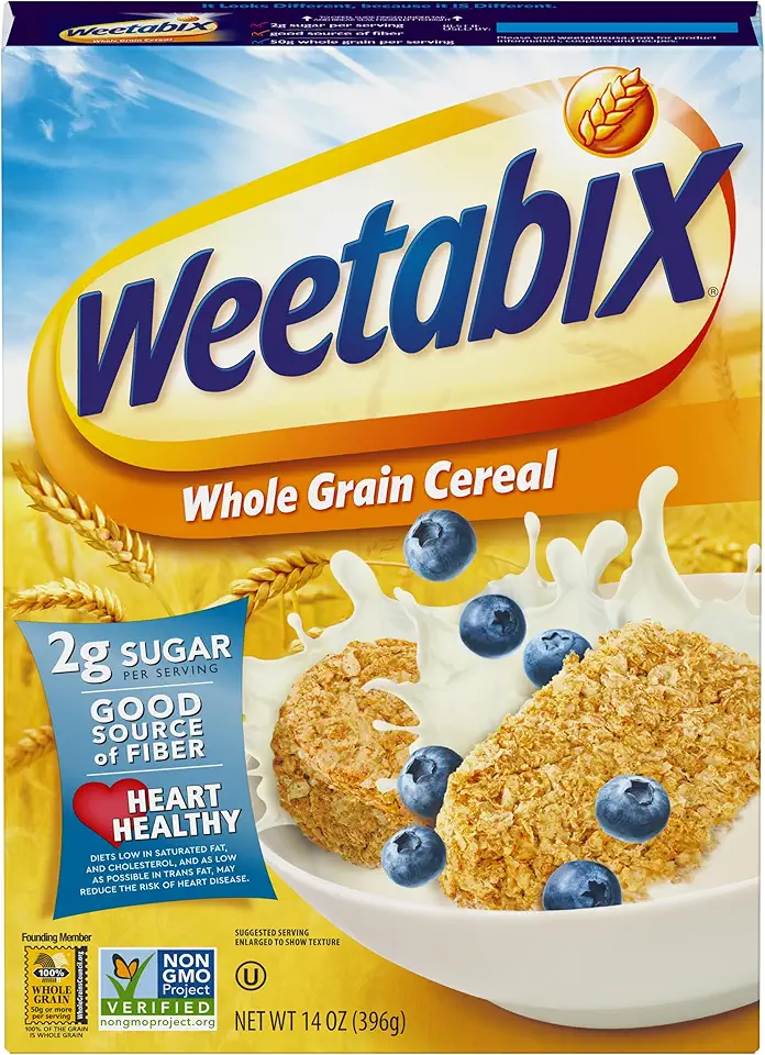 Weetabix Biscuits Whole Grain Cereal, Lightly Sweet Whole Grain Wheat Biscuits, Delicious as Part of Breakfasts or Snacks, 14 OZ Box