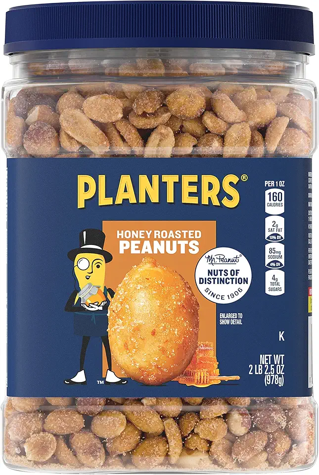 PLANTERS Honey Roasted Peanuts (2.16 lb Container) 6PK