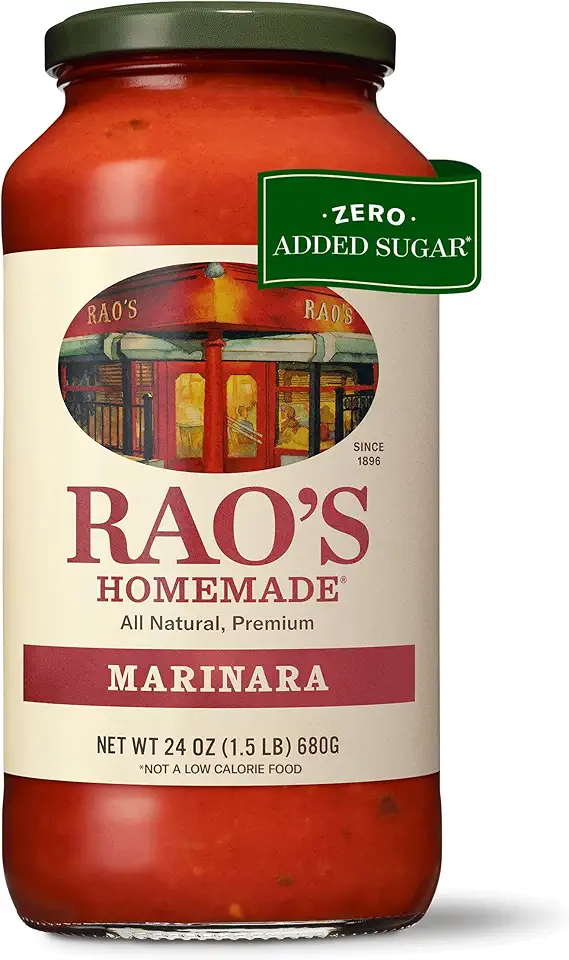 Rao&#x27;s Homemade Marinara Sauce, 24 oz, All Purpose Tomato Sauce, Pasta Sauce, Carb Conscious, Keto Friendly, All Natural, Premium Quality, With Italian Tomatoes &amp; Olive Oil