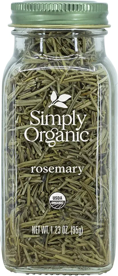 Simply Organic Whole Rosemary Leaf, 1.23 Ounce, Pungent, Herbaceous, Fresh Earthy Taste &amp; Aroma, Kosher, Certified Organic