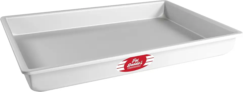 Fat Daddio&#x27;s POB-12182 Sheet Cake Pan, 12 x 18 x 2 Inch, Silver