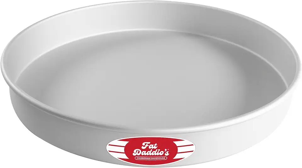 Fat Daddio&#x27;s Anodized Aluminum Round Cake Pan, 14 x 2 Inch, Silver