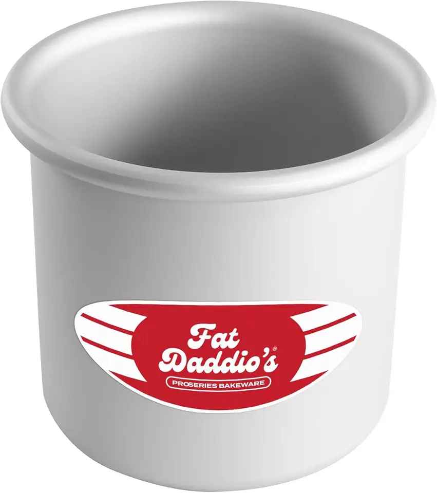 Fat Daddio&#x27;s Round Cake Pan, 4 x 4 Inch, Silver