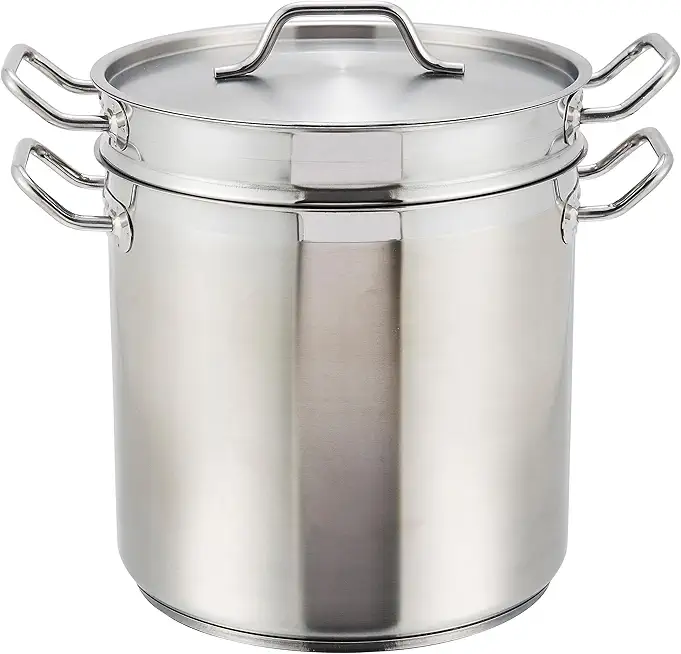 Winware Stainless 8 Quart Double Boiler with Cover