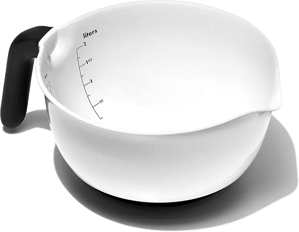 OXO Good Grips 2QT Plastic Batter Mixing Bowl, White