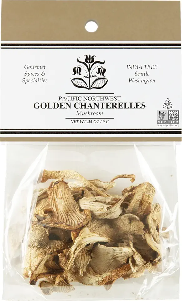 India Tree, Golden Chantrelle Mushrooms, Caravan| Premium-Quality &amp; Flavor | 0.35 Oz (Pack of 3)