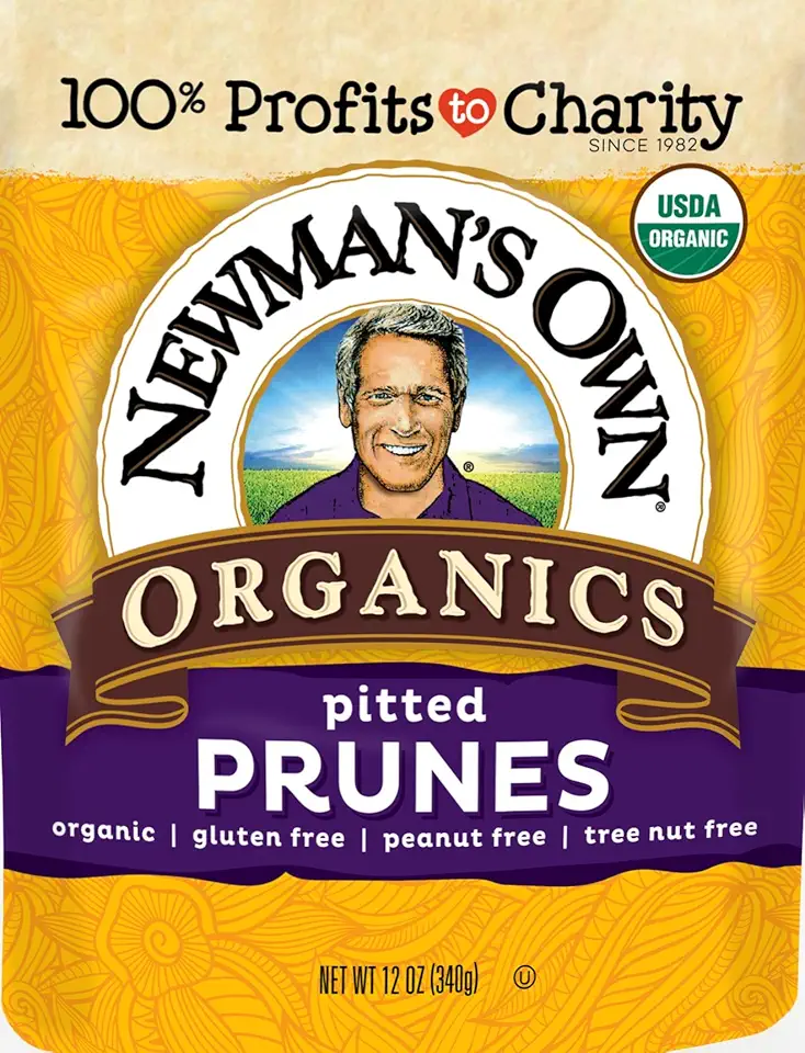 Newman&#x27;s Own Organics California Prunes, 12-Ounce Pouches (Pack of 6)