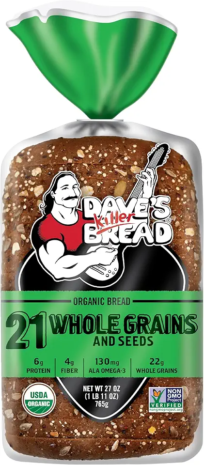 Dave&#x27;s Killer Bread 21 Whole Grains and Seeds, Whole Grain Organic Bread, 27 oz Loaf