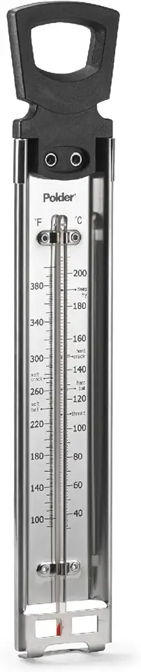 Candy Thermometer Deep Fry/Jam/Sugar/Syrup/Jelly Thermometer with Hanging Hook Cooking Thermometer Food Thermometer Quick Reference Temperature &amp; Pot Clip