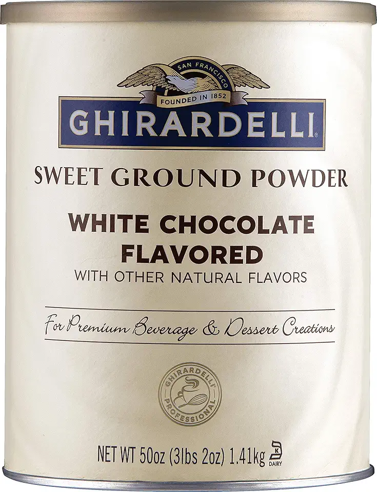 Ghirardelli Sweet Ground White Chocolate Flavor Powder, 3.12 lbs.