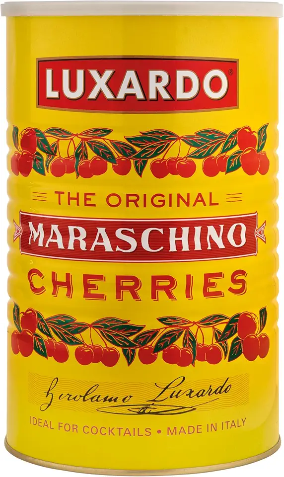 Luxardo The Original Maraschino Cherries | Gourmet Cherries | Ideal For Cocktails | Product of Italy | Approximately 890 Cherries Per Tin - 12 Lbs Can.