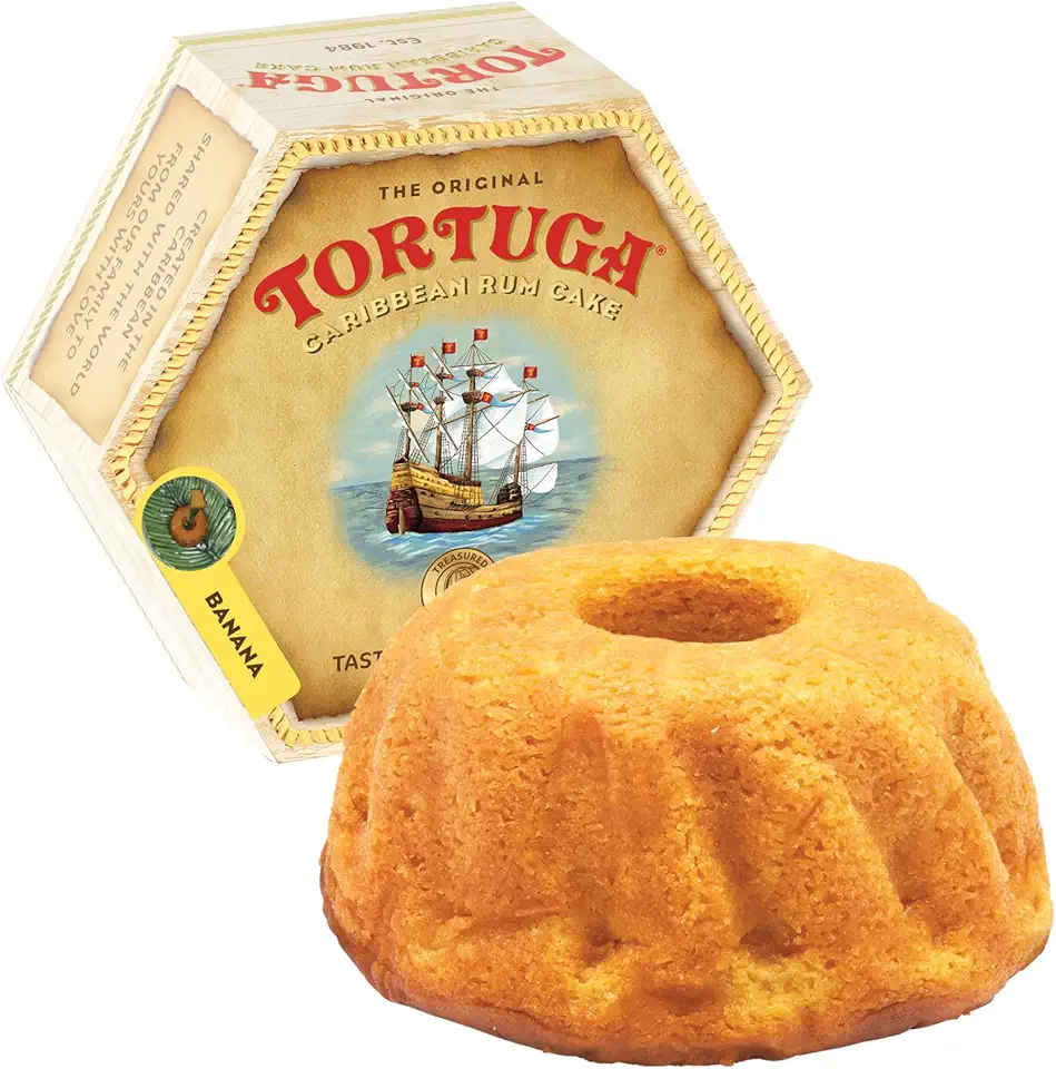 TORTUGA Caribbean Banana Rum Cake - 16 oz Rum Cake - The Perfect Premium Gourmet Gift for Gift Baskets, Parties, Holidays, and Birthdays - Great Cakes for Delivery