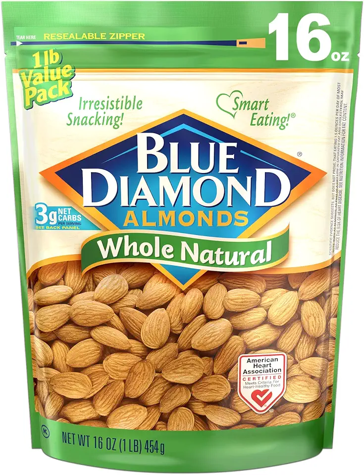 Blue Diamond Almonds Whole Natural, 16 oz.