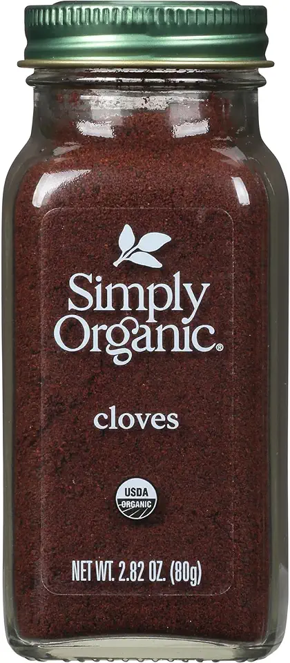 Simply Organic Ground Cloves 2.82 Ounce Jar, Pure Organic Ground Cloves, Kosher, Pungent Warm Aroma, Bittersweet &amp; Spicy