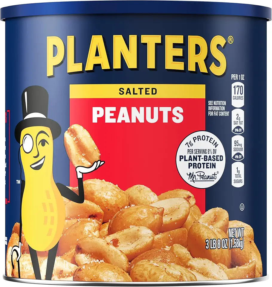 Planters Salted Peanuts (56 oz Canister)