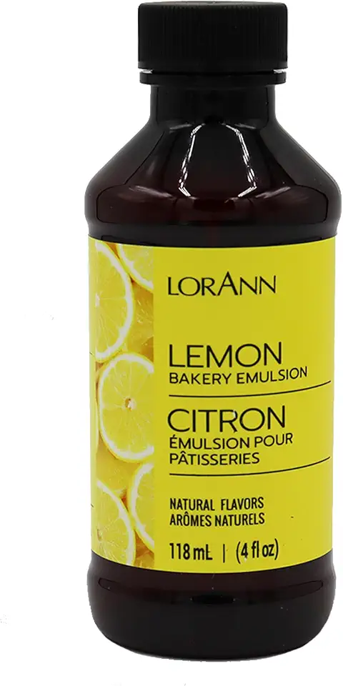 Lorann Oils Lemon Bakery Emulsion: Tangy Lemon Essence, Perfect for Amplifying Citrus Tones in Cakes, Cookies &amp; Desserts, Gluten-Free, Keto-Friendly, Lemon Extract Alternative Essential for Your Kitchen