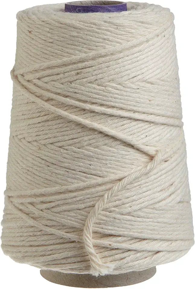 Regency Wraps Butchers Cooking Twine, Heavy Duty, 500ft,16 Ply, 2.4mm, Cotton Kitchen String for Turkey Trussing, Meat Prep, Crafting, Food-Safe, Natural, Pack of 1