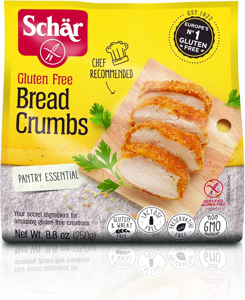 Schar - Bread Crumbs - Certified Gluten Free - No GMO&#x27;s, Wheat, Lactose or Perservatives - (8.8 oz) 6 Pack