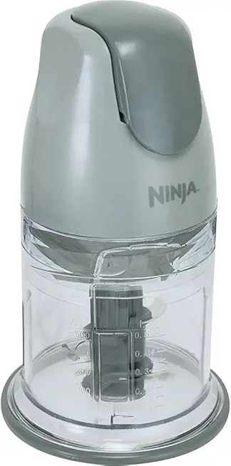 Ninja QB900B Master Prep Food Processor Blender with 48 oz Pitcher &amp; 16 oz Chopping Bowl, Perfect for Frozen Blending &amp; Chopping, 400 Watts, Dishwasher Safe, Countertop, Grey