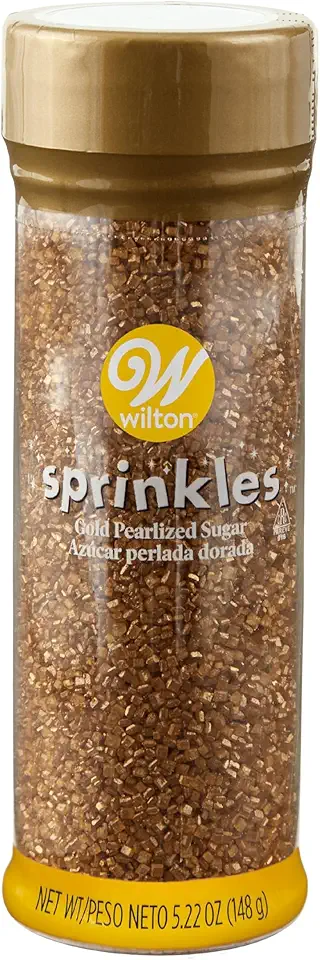 Wilton Gold Pearlized Sugar Sprinkles, Gold Sprinkles for Cookie &amp; Cake Decorating 5.22 Oz.