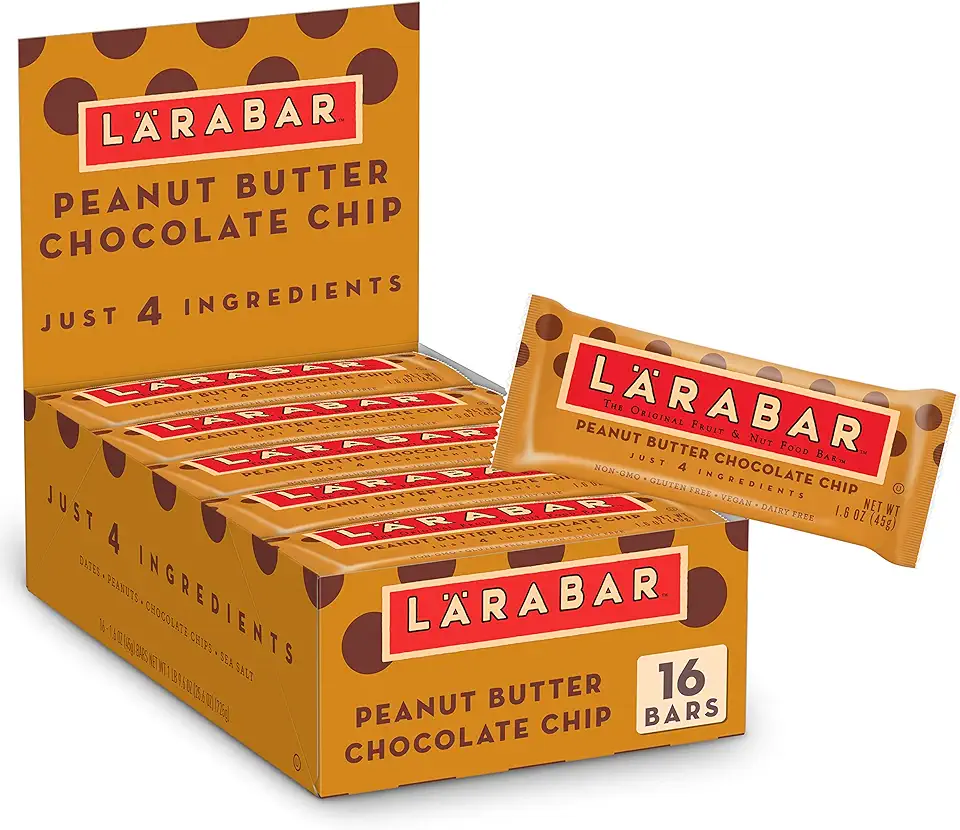 Larabar Peanut Butter Chocolate Chip, Gluten Free Fruit &amp; Nut Bar, 16 Ct