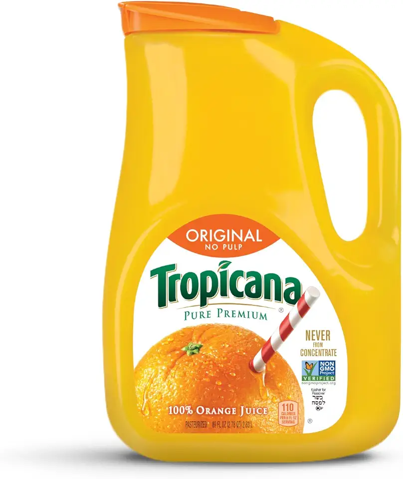 Tropicana, Orange Juice, No Pulp, 89 oz