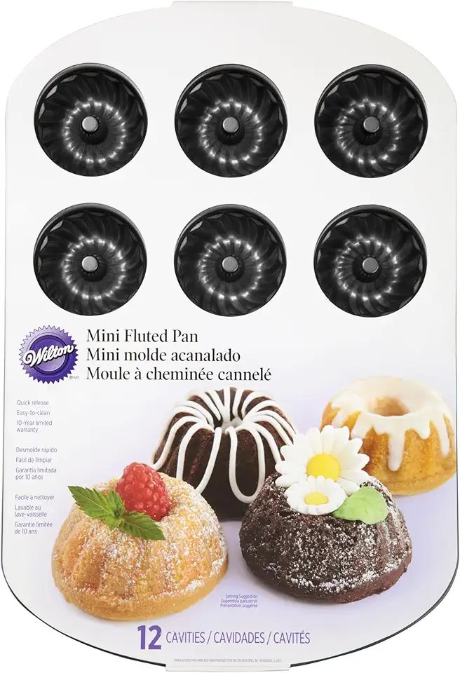 Wilton Non-Stick Mini Fluted Tube Cake Pan