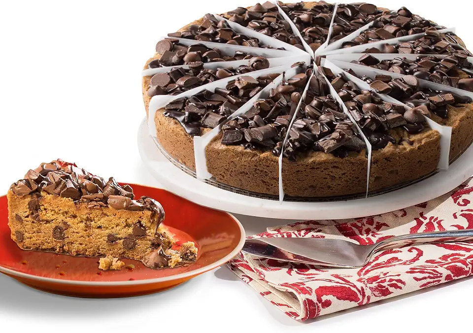 David&#x27;s Cookies Chocolate Chip Deep Dish Cookie Pie 10&quot;-Pre-sliced 14 pcs. Fresh Gourmet Bakery Dessert Filled With Chocolate Chips and Topped With Huge Chunks of Chocolate