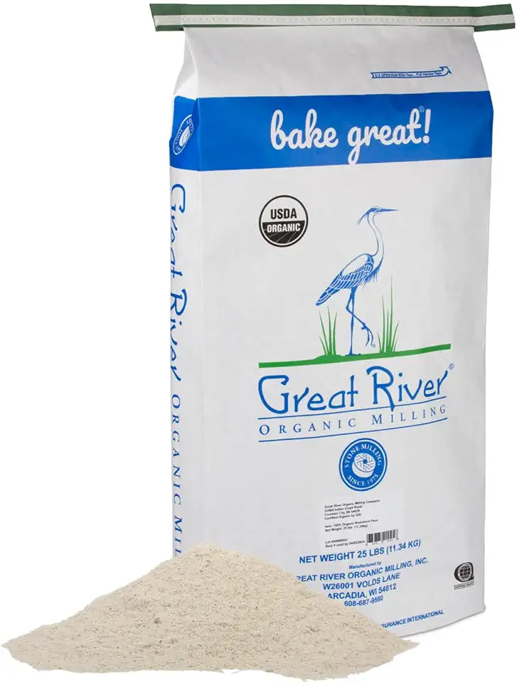 Great River Organic Milling, Specialty Flour, Buckwheat Flour, Organic, 25-Pounds (Pack of 1)