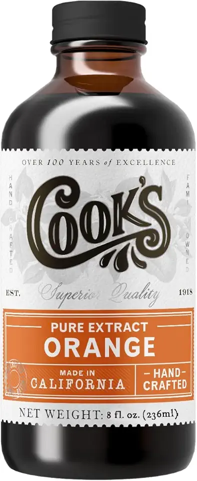 Cook&#x27;s Pure Orange Extract From Florida Oranges | For Ice Cream, Cakes, Breads, Cookies and Drinks, 8 oz